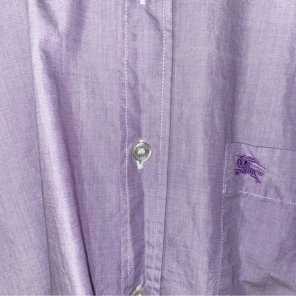 Burberry Men’s Button Down with Check Cuff in Light Purple - Picture 4 of 7